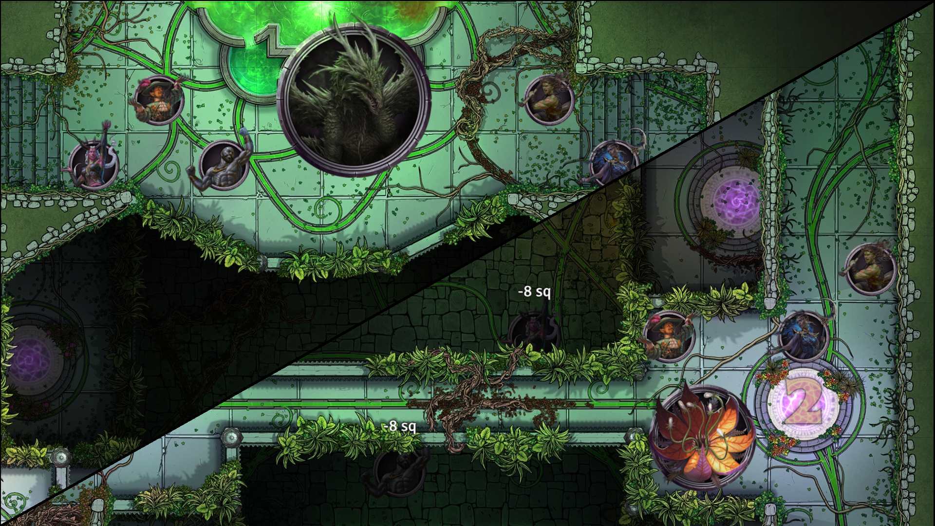 The leveled maps.