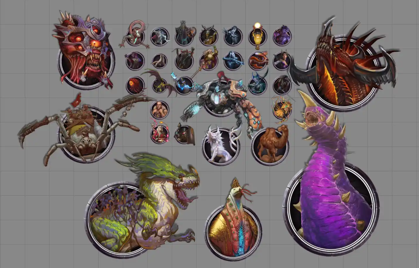 A screenshot of the tokens included with the module.